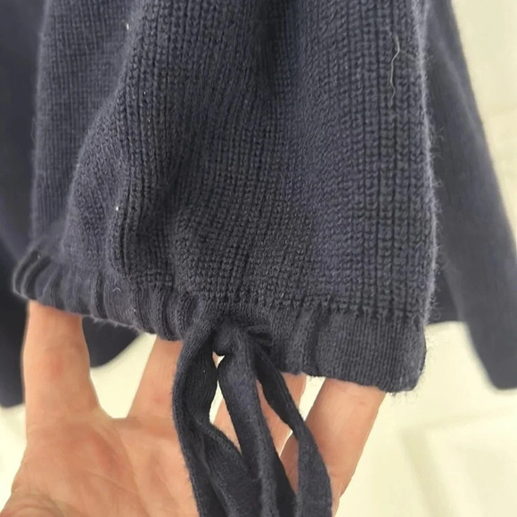 Banana republic sweater size medium navy blue three-quarter length sleeve - Picture 3 of 5